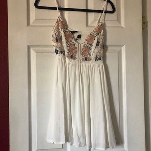 Lulus White embroidered dress
